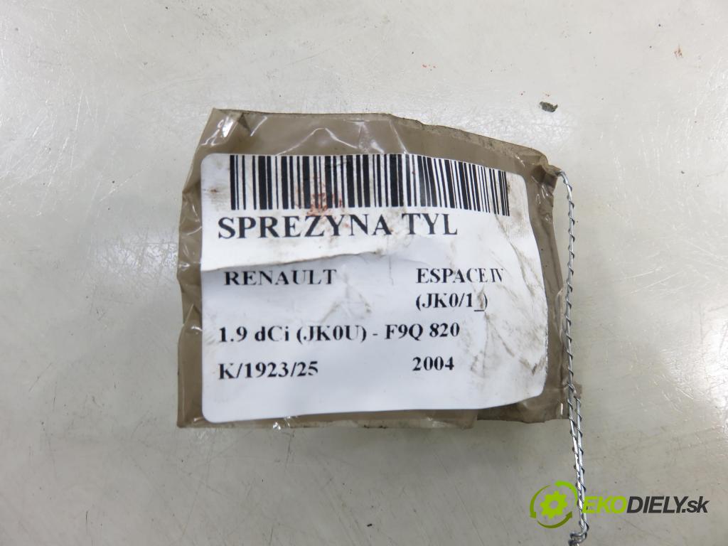 RENAULT ESPACE IV (JK0/1_) MINIVAN 2004 85,00 1.9 dCi 116 - F9Q 820 1870,00 Pružina ZADNÍ: