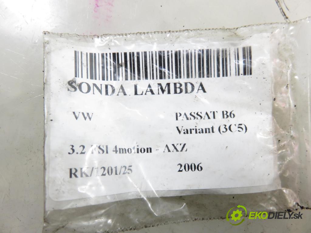 VW PASSAT B6 Variant (3C5) KOMBI 2006 184,00 3.2 FSI 4motion - AXZ 3168,00 sonda lambda 022906262AN ; 0258017070 ; 0258017071 (Lambda sonda)
