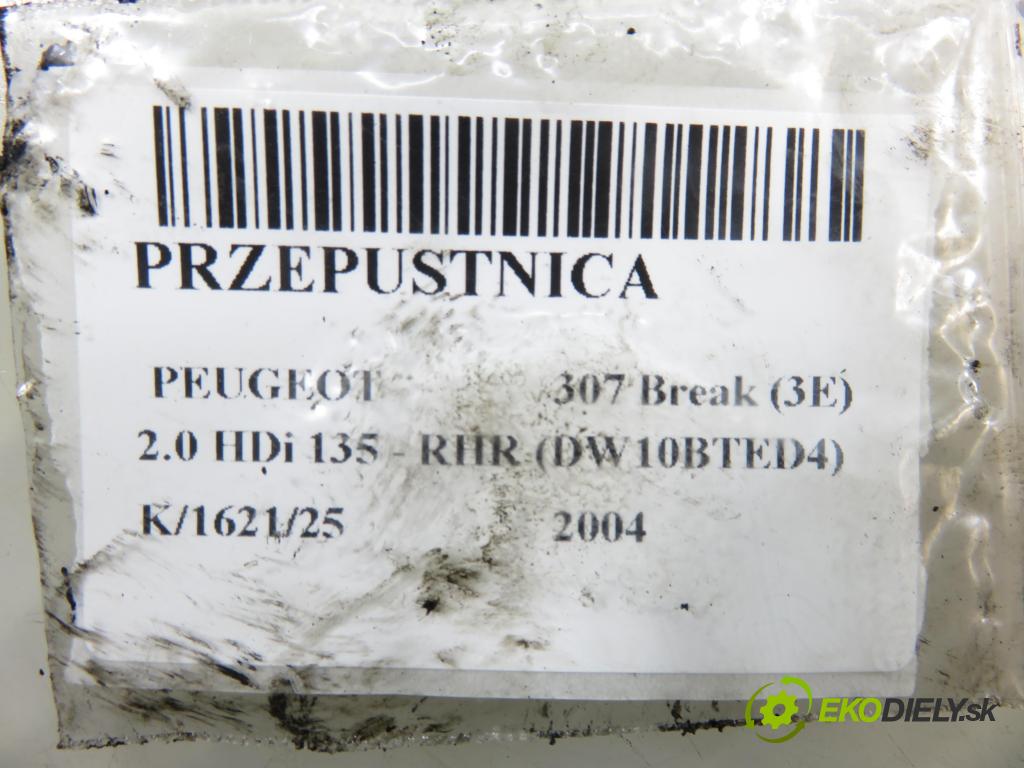 PEUGEOT 307 Break (3E) KOMBI 2004 0,00 2.0 HDi 135 - RHR (DW10BTED4) 1997,00 Škrtiaca klapka 9657522480 (Škrtiaca klapka)
