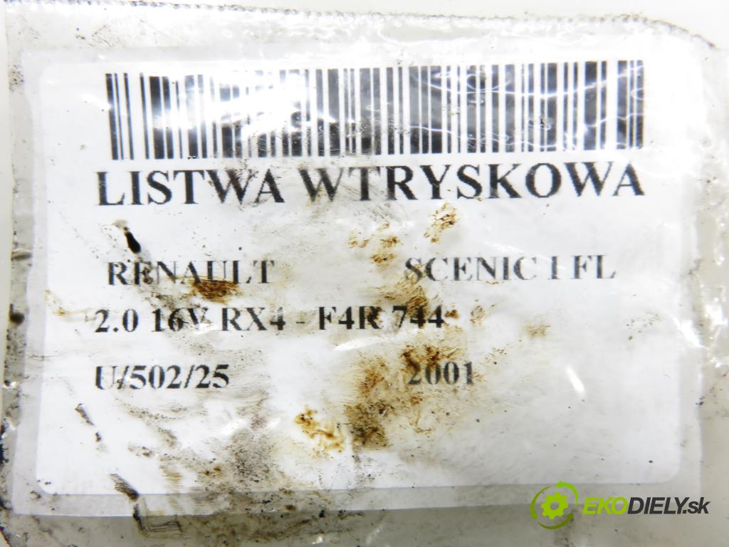 RENAULT SCENIC I (JA0/1_) CROSSOVER 2001 102,00 2.0 16V RX4 139 - F4R 744 1998,00 Lišta vstrekovacia IWP042 ; 7700107405 ; 7700112777 (Vstrekovacia lišta)