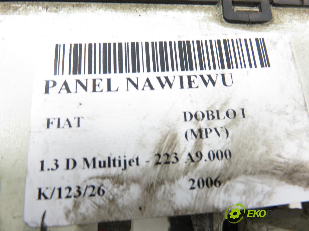 FIAT DOBLO nadwozie wielkoprzestrzenne (MPV) (119_, 223_) KOMBIVAN 2006 62,00 1.3 D Multijet - 223 A9.000 1248,00 Panel kúrenia KLIMATIZACE: