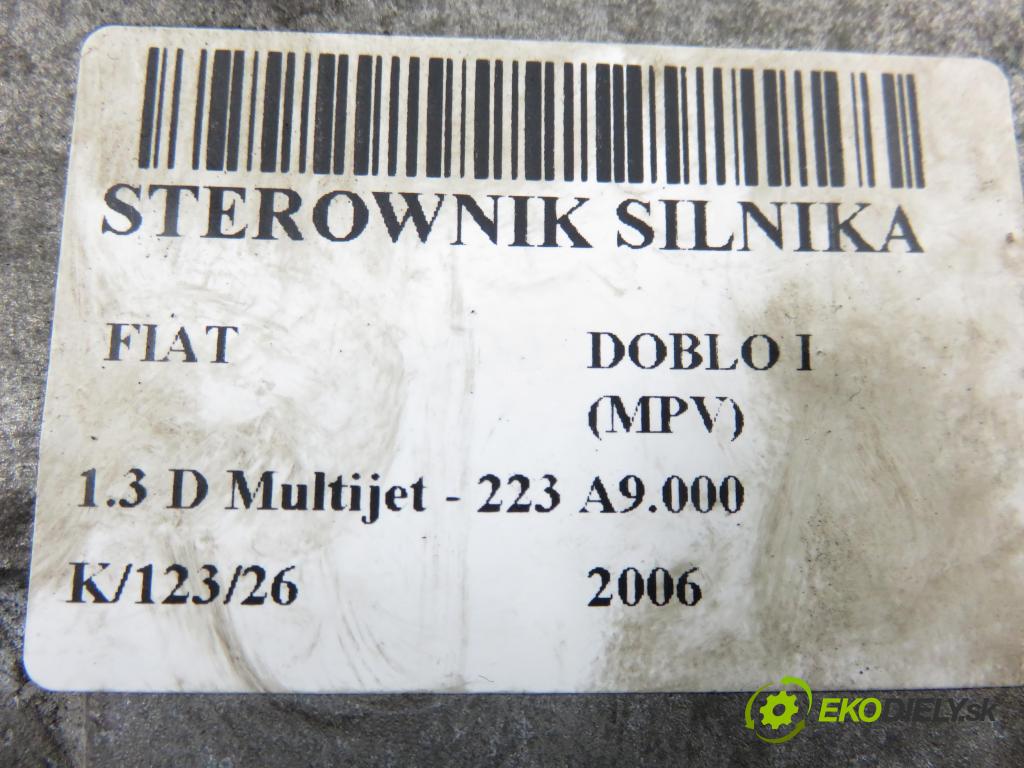 FIAT DOBLO nadwozie wielkoprzestrzenne (MPV) (119_, 223_) KOMBIVAN 2006 62,00 1.3 D Multijet - 223 A9.000 1248,00 Riadiaca jednotka Motor 51786120