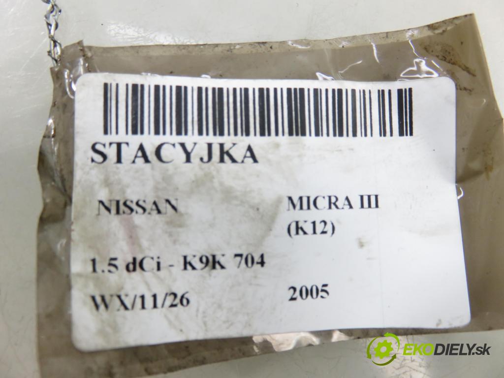 NISSAN MICRA III (K12) HB 2005 48,00 1.5 dCi 65 1461,00 spinačka N0501653 (Spínacia skrinka)
