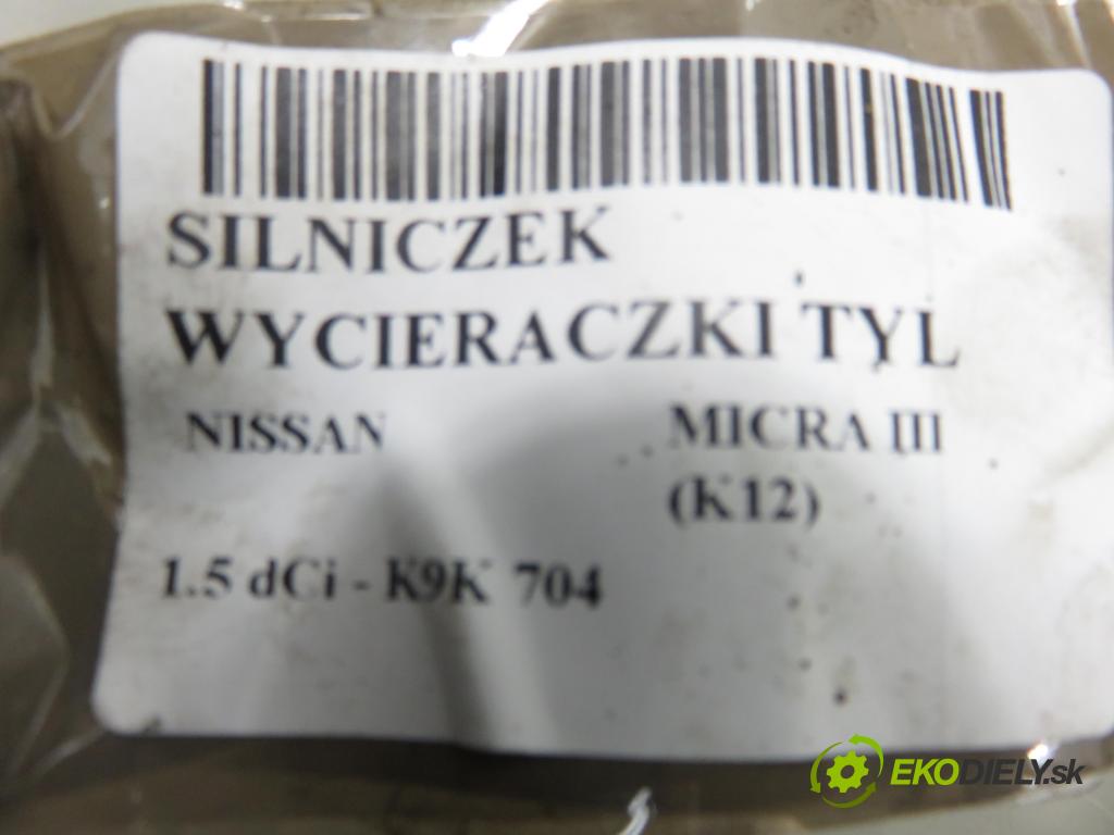 NISSAN MICRA III (K12) HB 2005 48,00 1.5 dCi 65 1461,00 motorek stěrače ZADNÍ: 8200017385D