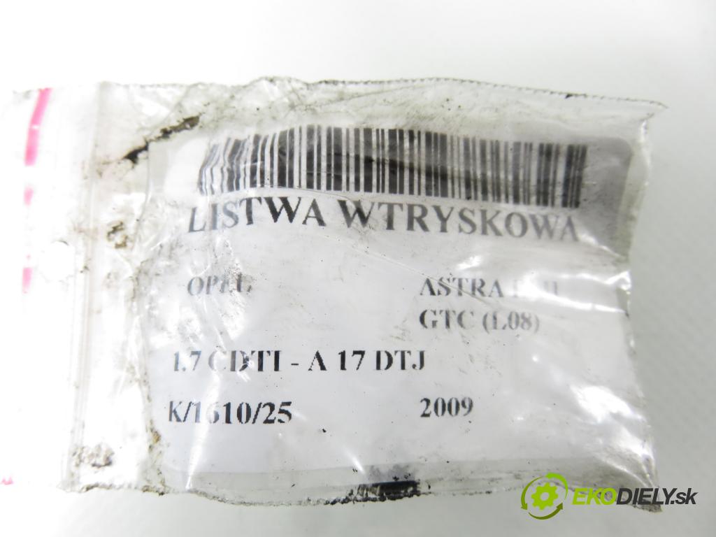 OPEL ASTRA H GTC (L08) HB 2009 81,00 1.7 CDTI - A 17 DTJ 1686,00 Lišta vstrekovacia  (Vstrekovacia lišta)