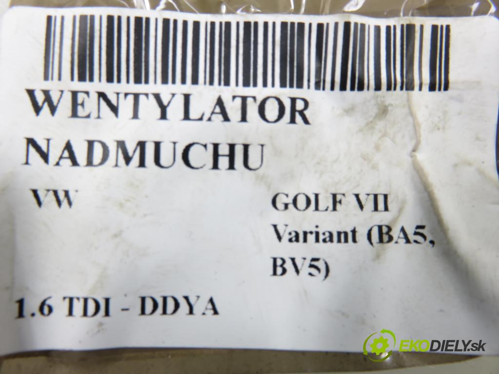 VW GOLF VII Variant (BA5, BV5) KOMBI 2019 850,00 1.6 TDI CR 115 - DGTE 1598,00 Ventilátor vetráku 5Q1819021H ; 5Q0907521C