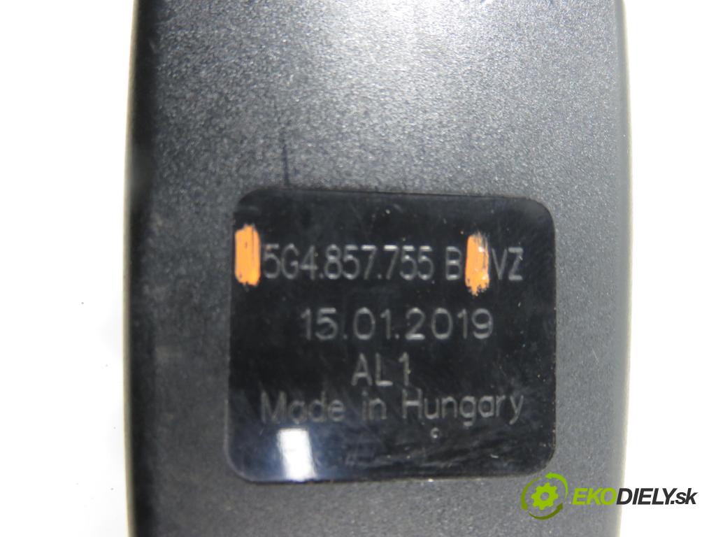VW GOLF VII Variant (BA5, BV5) KOMBI 2019 850,00 1.6 TDI CR 115 - DGTE 1598,00 zapínače pásov predný 5G4857755B ; 5G4857756C