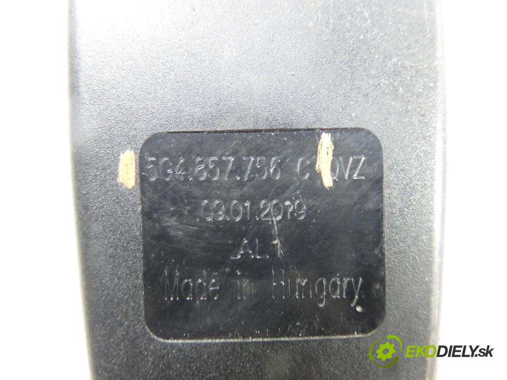 VW GOLF VII Variant (BA5, BV5) KOMBI 2019 850,00 1.6 TDI CR 115 - DGTE 1598,00 zapínače pásov predný 5G4857755B ; 5G4857756C