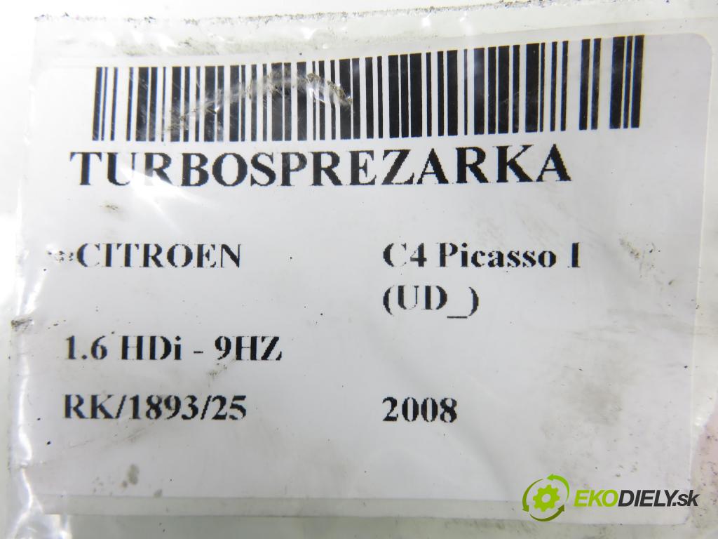 CITROEN C4 Picasso I (UD_) MINIVAN 2008 80,00 1.6 HDi 16V 109 - 9HZ 1560,00 Turbodúchadlo 9663199280 (Turbodúchadlo (kompletné))