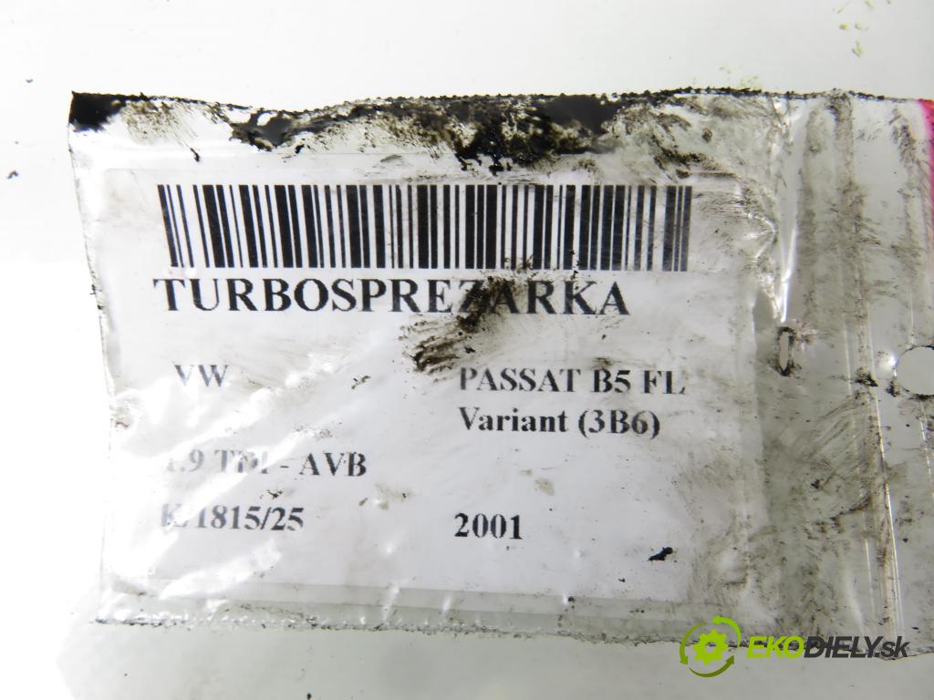 VW PASSAT B5.5 Variant (3B6) KOMBI 2001 74,00 1.9 TDI PD 101 - AVB 1896,00 Turbodúchadlo 028145702R (Turbodúchadlo (kompletné))