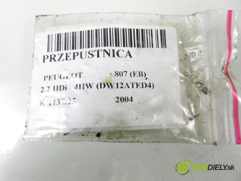 PEUGEOT 807 (EB_) MINIVAN 2004 94,00 2.2 16V HDi 128 - 4HW 2179,00 Škrtiaca klapka 9641446080 (Škrtiaca klapka)