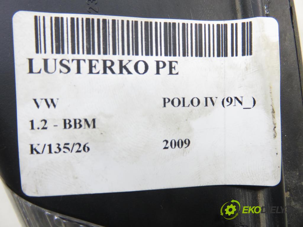 VW POLO (9N_) HB 2009 44,00 1.2 6V 60 - BBM 1198,00 zpětné zrcátko PM