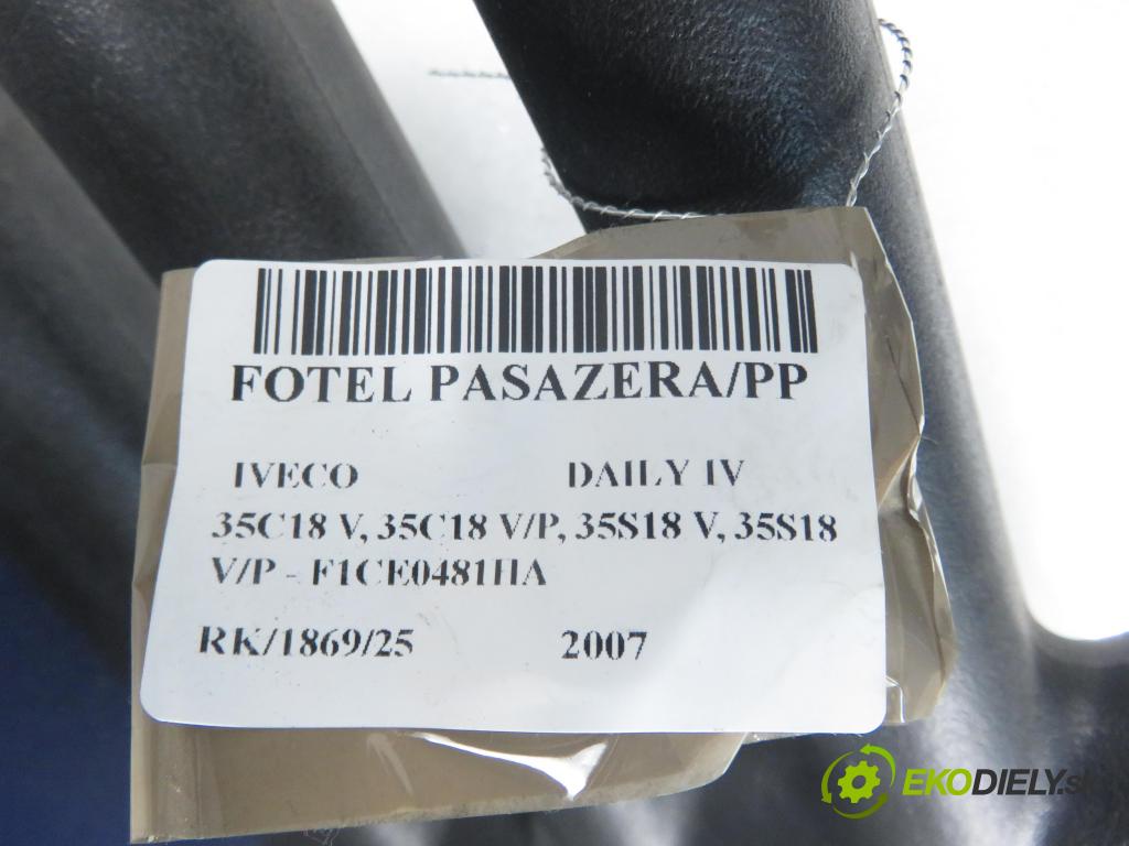 IVECO DAILY IV Skrzynia FURGON 2007 130,00 35C18 V, 35C18 V/P, 35S18 V, 35S18 V/P - F1CE0481H 2998,00 Sedadlo CESTUJÚCI/PP