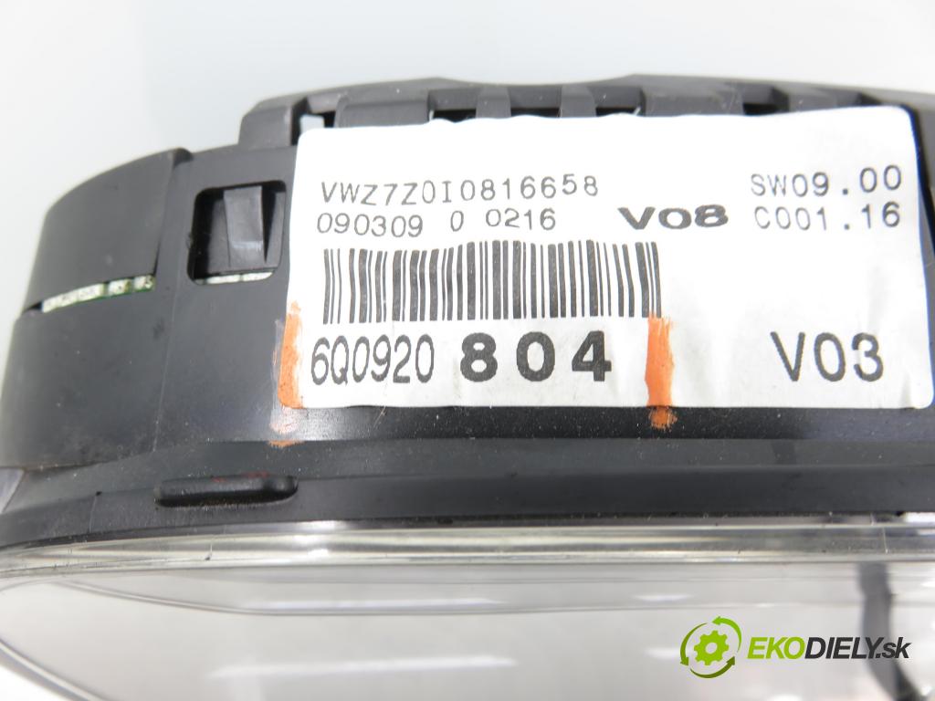 VW POLO (9N_) HB 2009 44,00 1.2 6V 60 - BBM 1198,00 Prístrojovka elektrický 6Q0920804