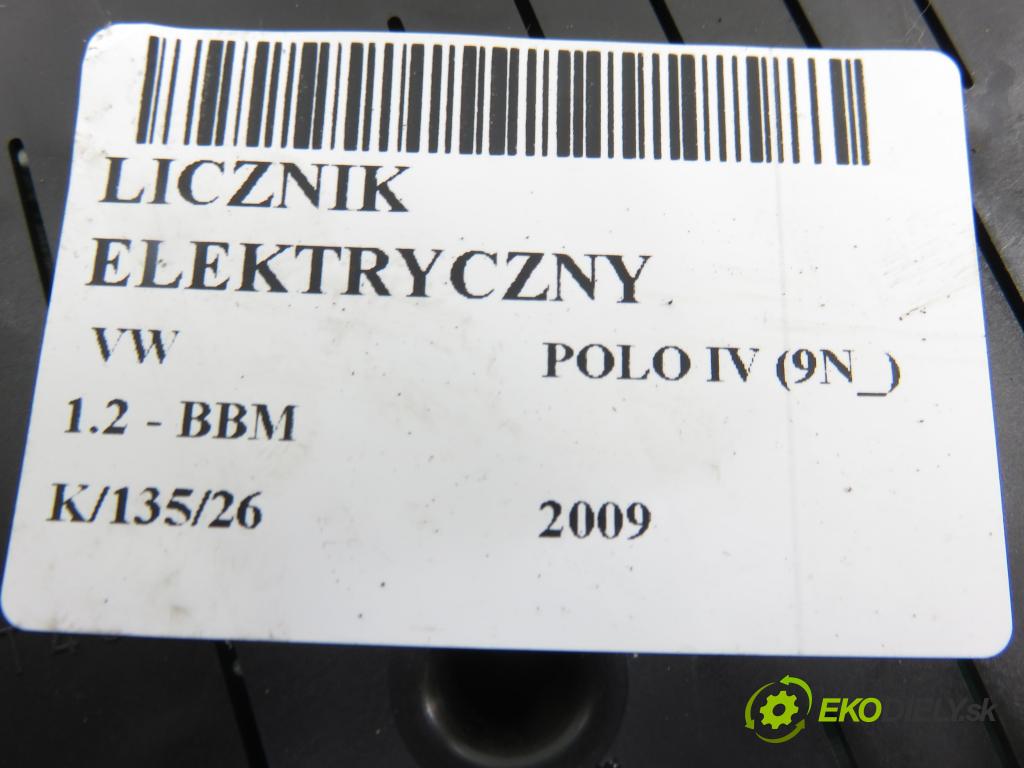 VW POLO (9N_) HB 2009 44,00 1.2 6V 60 - BBM 1198,00 Prístrojovka elektrický 6Q0920804