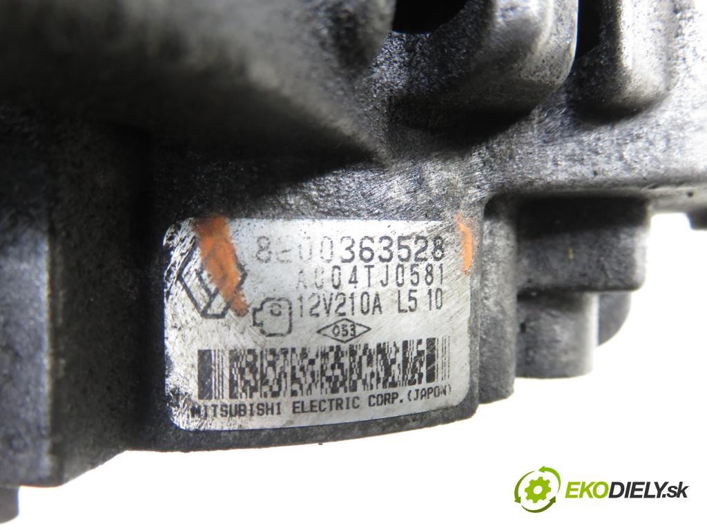 RENAULT SCENIC II (JM0/1_) MINIVAN 2006 78,00 1.5 dCi 106 - K9K 732 1461,00 Alternátor 8200363528 (Alternátor)