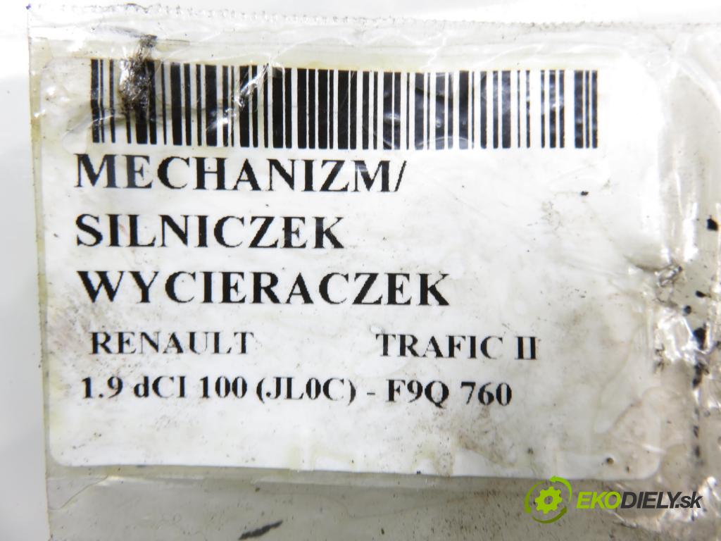 RENAULT TRAFIC II Autobus (JL) BUS 2005 74,00 1.9 dCI 100 (JL0C) - F9Q 760 1870,00 Motorček stieračov