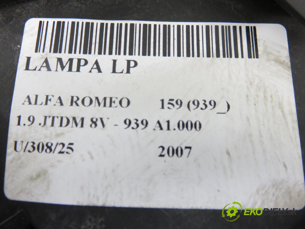 ALFA ROMEO 159 (939_) KOMBI 2007 88,00 1.9 JTDM 8V - 939 A1.000 1910,00 Svetlo LP 60682089