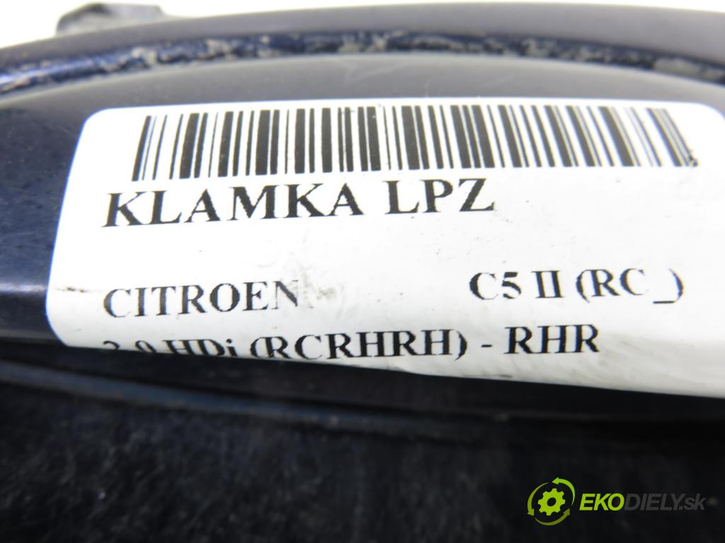 CITROEN C5 II (RC_) SEDAN 2005 100,00 2.0 HDi 136 - RHR (DW10BTED4) 1997,00 Kľučka LPZ 9638398380