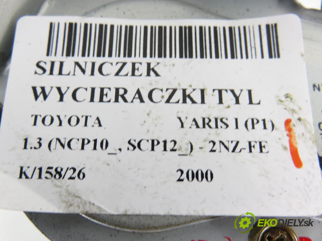 TOYOTA YARIS (_P1_) HB 2000 63,00 1.3 VVTi 86 - 2NZ-FE 1299,00 Motorček stierače zadné 8513052010 ; 1592004053