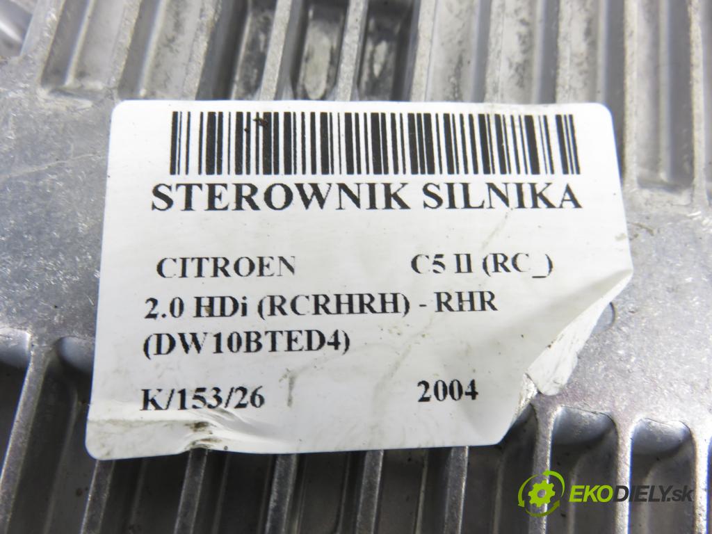 CITROEN C5 II (RC_) SEDAN 2005 100,00 2.0 HDi 136 - RHR (DW10BTED4) 1997,00 Riadiaca jednotka Motor SW9656171380 ; HW9655041480 ; 5WS40198ET