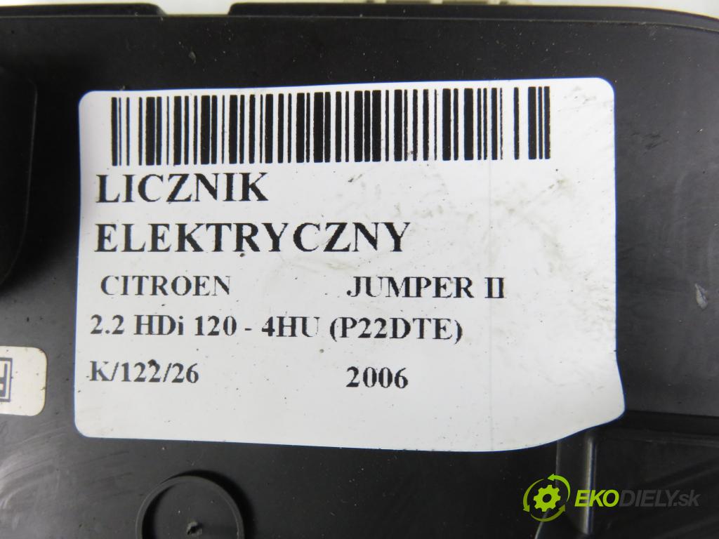 CITROEN JUMPER Skrzynia FURGON 2006 88,00 2.2 HDi 120 - 4HU (P22DTE) 2198,00 Prístrojovka elektrický 1340672080