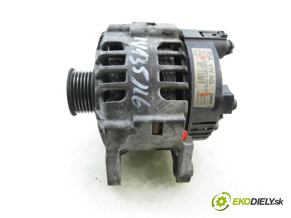 VW POLO (9N_) HB 2009 44,00 1.2 6V 60 - BBM 1198,00 Alternátor 03D903025H (Alternátor)