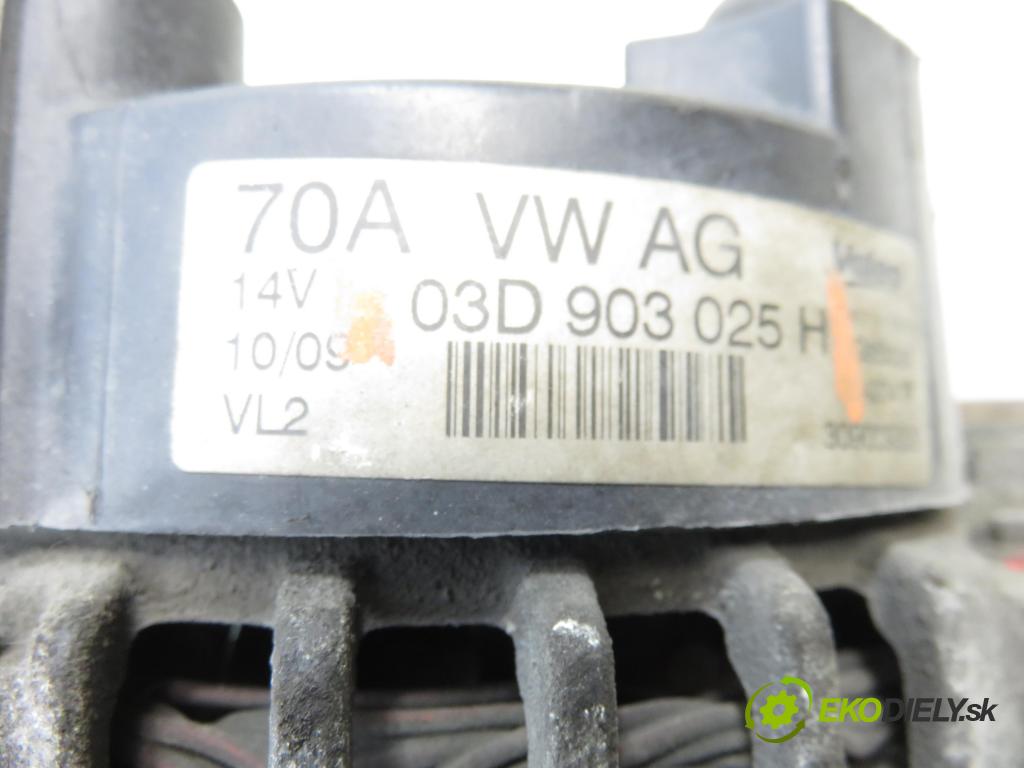 VW POLO (9N_) HB 2009 44,00 1.2 6V 60 - BBM 1198,00 Alternátor 03D903025H (Alternátor)