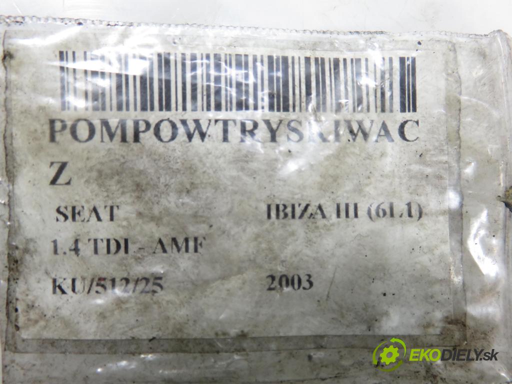 SEAT IBIZA III (6L1) HB 2003 55,00 1.4 TDI 75 - AMF 1422,00 Vstrekovač 045130073T ; 0414720035 (Vstrekovač paliva)
