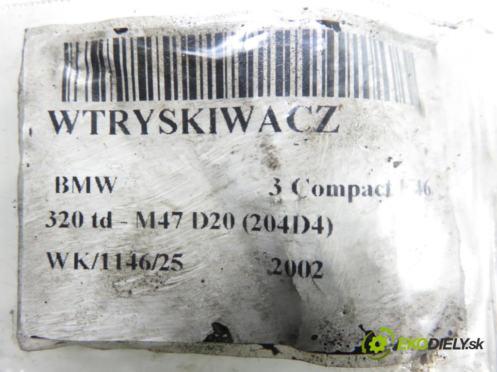 BMW 3 Compact (E46) COMPACT 2002 110,00 320 td 150 - M47 D20 (204D4) 1995,00 vstřikovač 0445110131 ; 7789661 (Vstřikovač paliva)