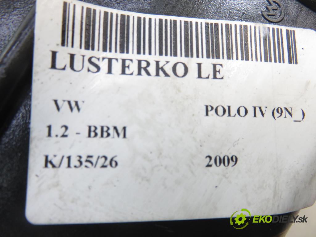 VW POLO (9N_) HB 2009 44,00 1.2 6V 60 - BBM 1198,00 zpětné zrcátko