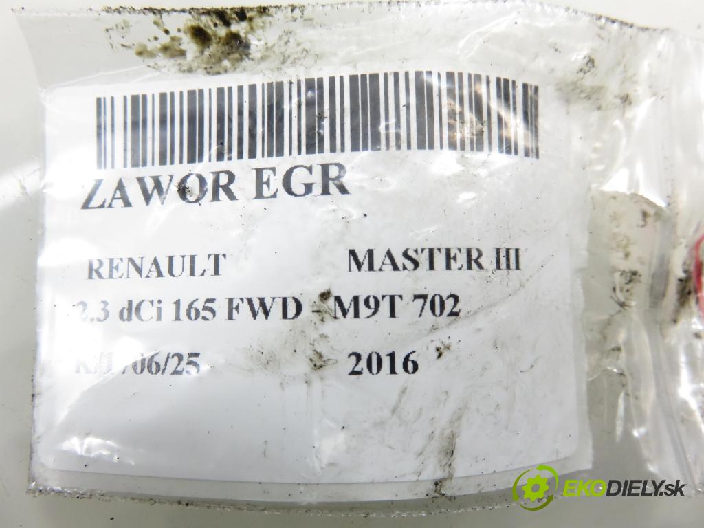 RENAULT MASTER III Platforma / podwozie (EV, HV, UV) KABINA/PLATFORMA 2016 120,00 2.3 dCi 165 FWD - M9T 702 2298,00 VENTIL EGR 8201353607 ; 147109869R
