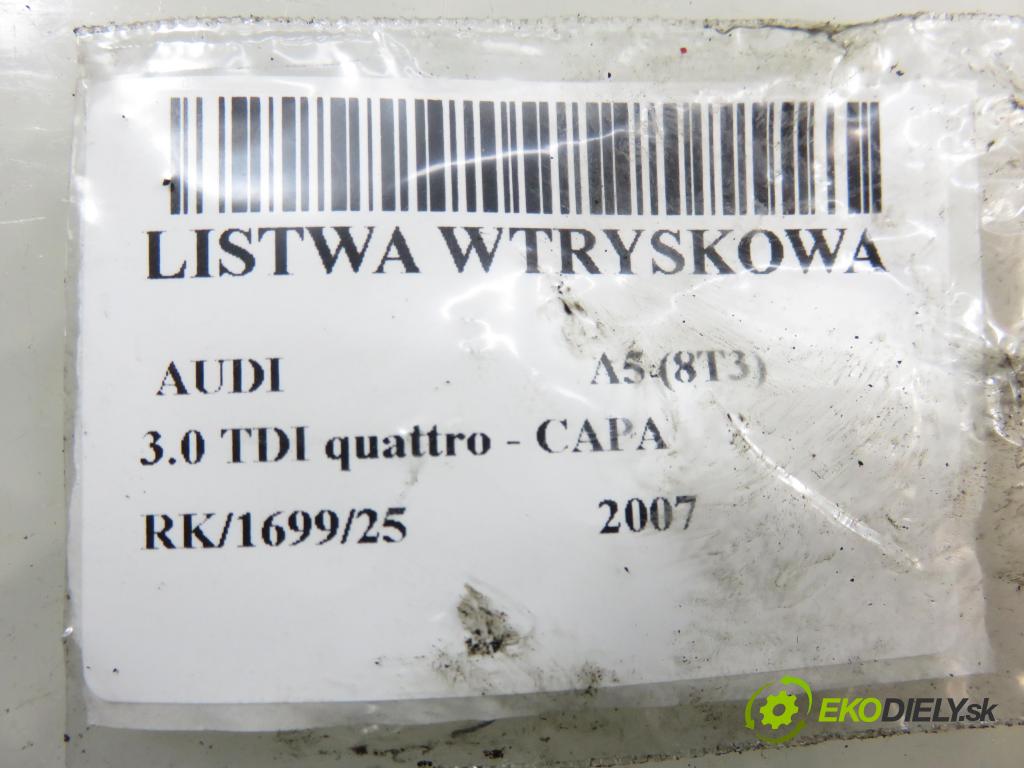 AUDI A5 (8T3) COUPE 2007 176,00 3.0 TDI quattro - CAPA 2967,00 Lišta vstrekovacia 059130090AJ ; 057130764F (Vstrekovacia lišta)