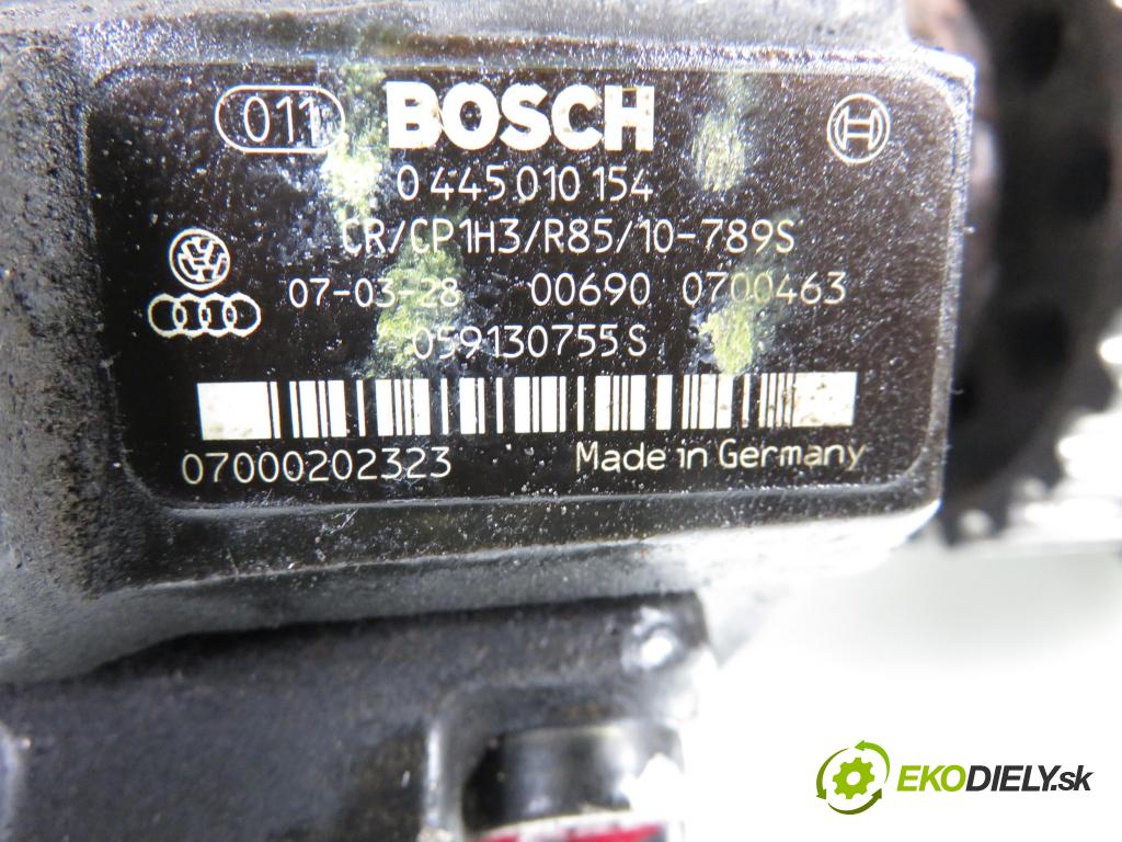 AUDI A5 (8T3) COUPE 2007 176,00 3.0 TDI quattro - CAPA 2967,00 Pumpa vysokého tlaku 059130755S ; 0445010154 ; 0928400572