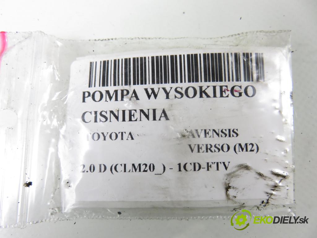TOYOTA AVENSIS VERSO (_M2_) MINIVAN 2002 85,00 2.0 D (CLM20_) - 1CD-FTV 1995,00 Pumpa vysokého tlaku 2210027010 ; 09730000177