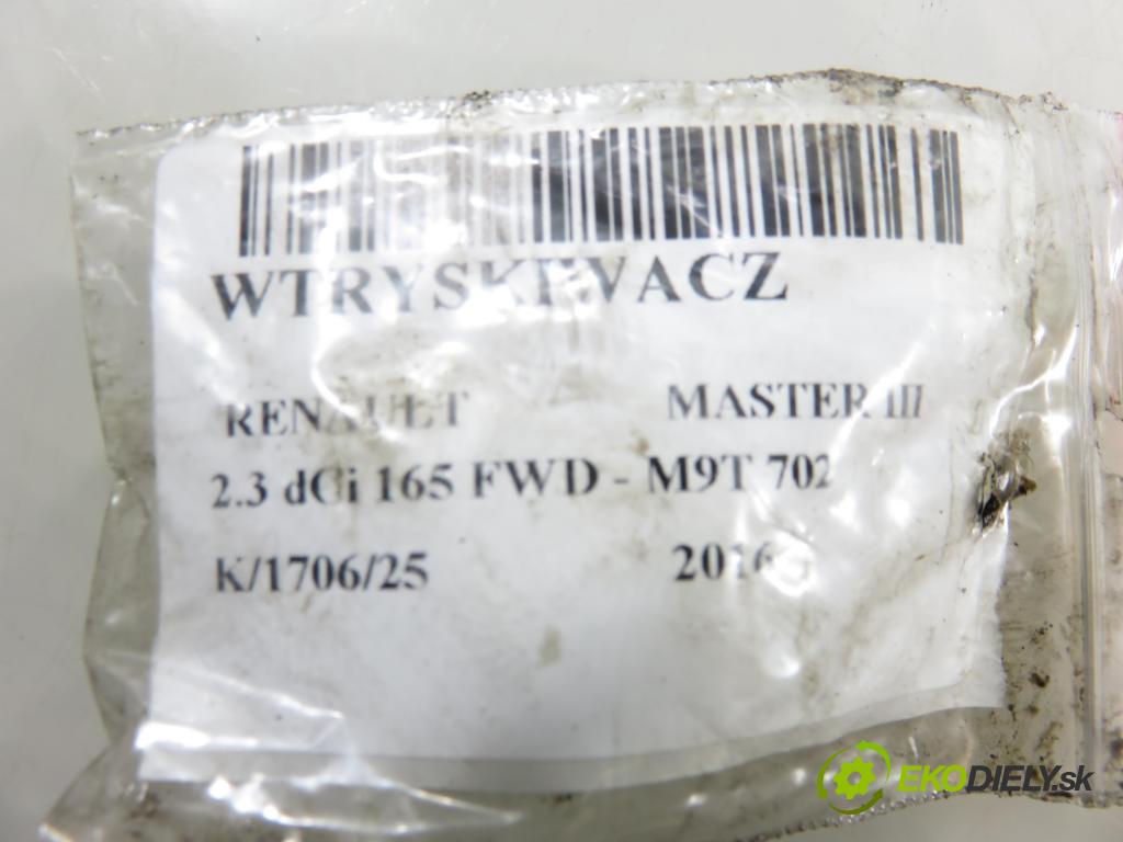 RENAULT MASTER III Platforma / podwozie (EV, HV, UV) KABINA/PLATFORMA 2016 120,00 2.3 dCi 165 FWD - M9T 702 2298,00 vstrekovač 166000372R ; HMLGT5164R (Vstrekovač paliva)