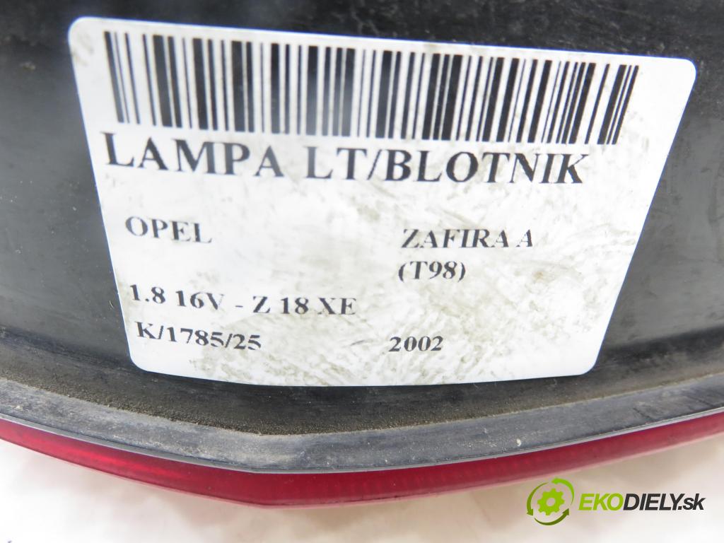 OPEL ZAFIRA A Nadwozie Wielkopojemne (MPV) (T98)  MINIVAN 2002 92,00 1.8 16V 125 - Z 18 XE 1796,00 Svetlo ľavé zadné