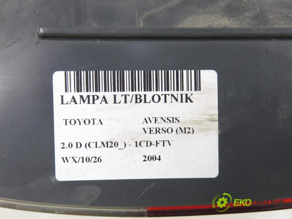 TOYOTA AVENSIS VERSO (_M2_) MINIVAN 2004 85,00 2.0 D (CLM20_) - 1CD-FTV 1995,00 světlo levé zadní