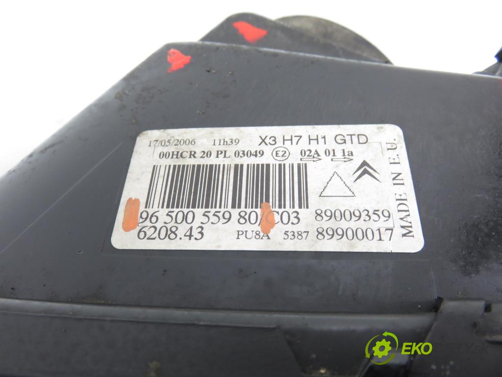 CITROEN C5 II (RC_) SEDAN 2005 100,00 2.0 HDi 136 - RHR (DW10BTED4) 1997,00 světlo LP 9650055980