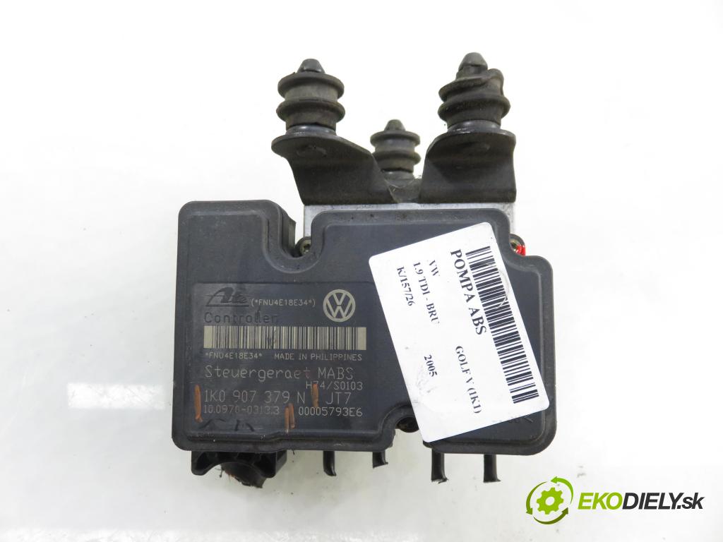 VW GOLF V (1K1) HB 2005 66,00 1.9 TDI PD 90 - BRU 1896,00 pumpa ABS 1K0907379N ; 10097003133 (Pumpa ABS)
