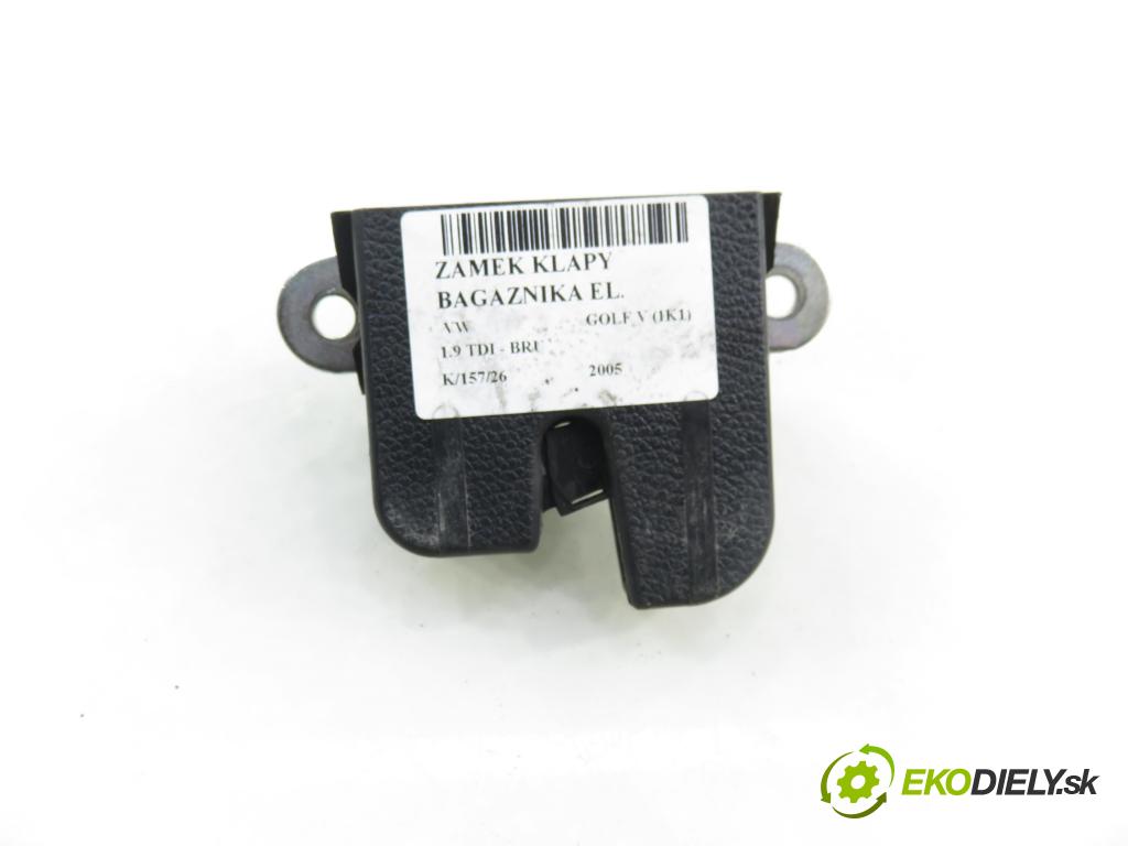 VW GOLF V (1K1) HB 2005 66,00 1.9 TDI PD 90 - BRU 1896,00 zámok dverí kufor EL. 1K6827505B