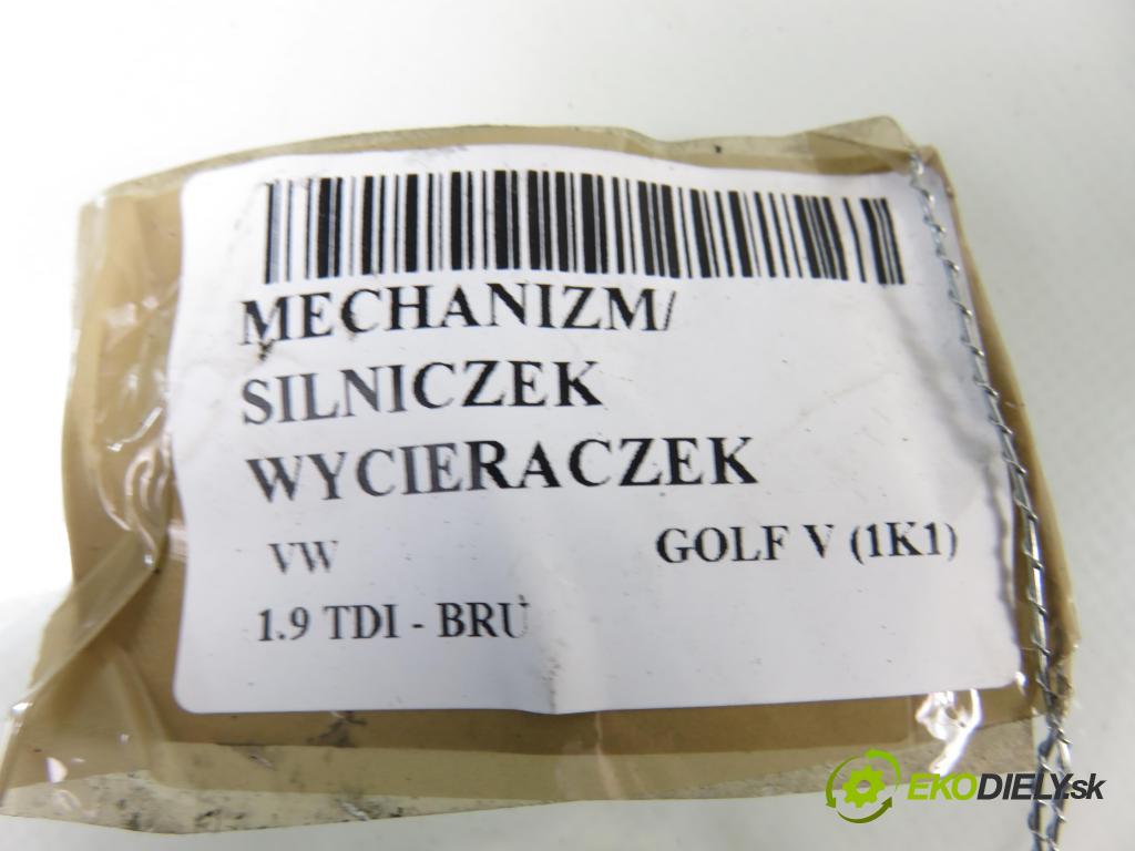 VW GOLF V (1K1) HB 2005 66,00 1.9 TDI PD 90 - BRU 1896,00 Motorček stieračov 0390241744 ; 1K1955119B ; 1K1955023D