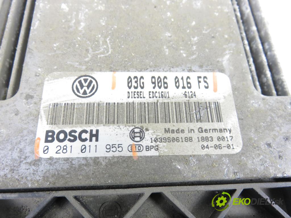 VW GOLF V (1K1) HB 2005 66,00 1.9 TDI PD 90 - BRU 1896,00 Riadiaca jednotka Motor 03G906016FS ; 0281011955