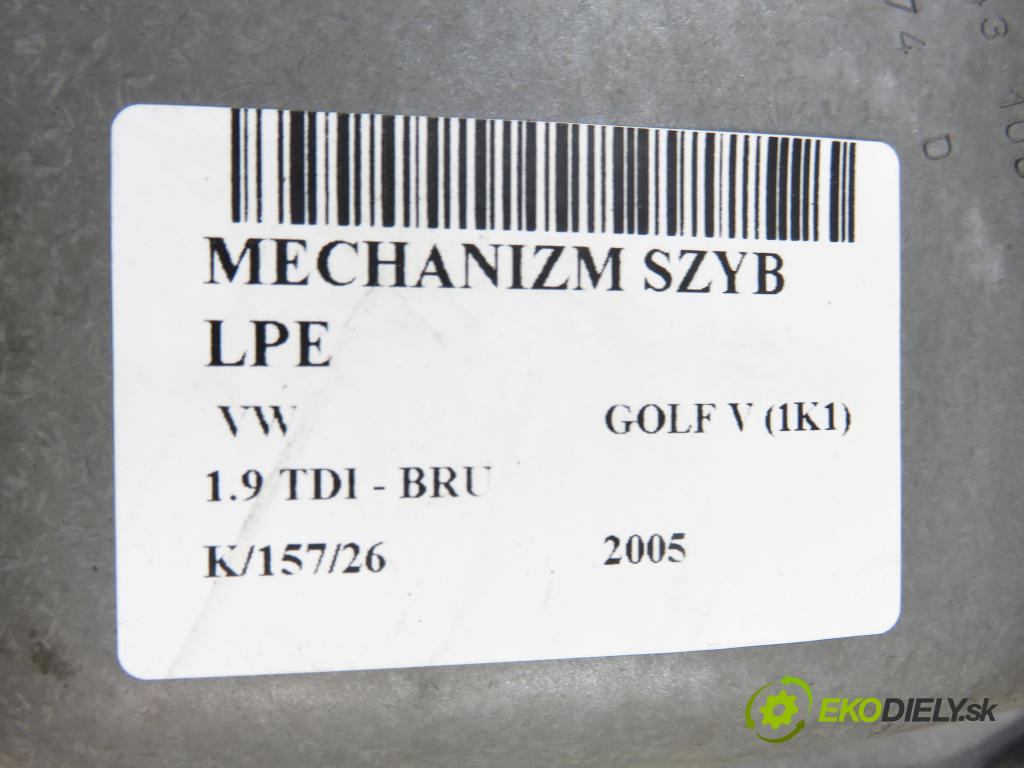 VW GOLF V (1K1) HB 2005 66,00 1.9 TDI PD 90 - BRU 1896,00 Mechanizmus okien 1K0959793C