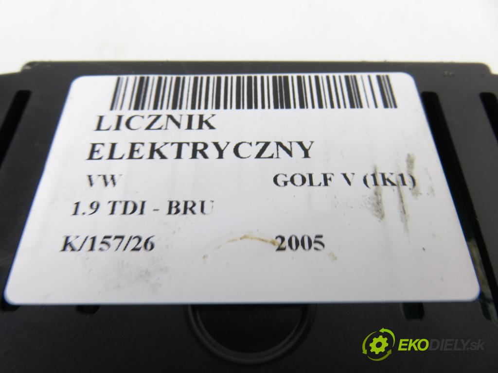 VW GOLF V (1K1) HB 2005 66,00 1.9 TDI PD 90 - BRU 1896,00 prístrojovka elektrický 1K0920851B ; 110080246035