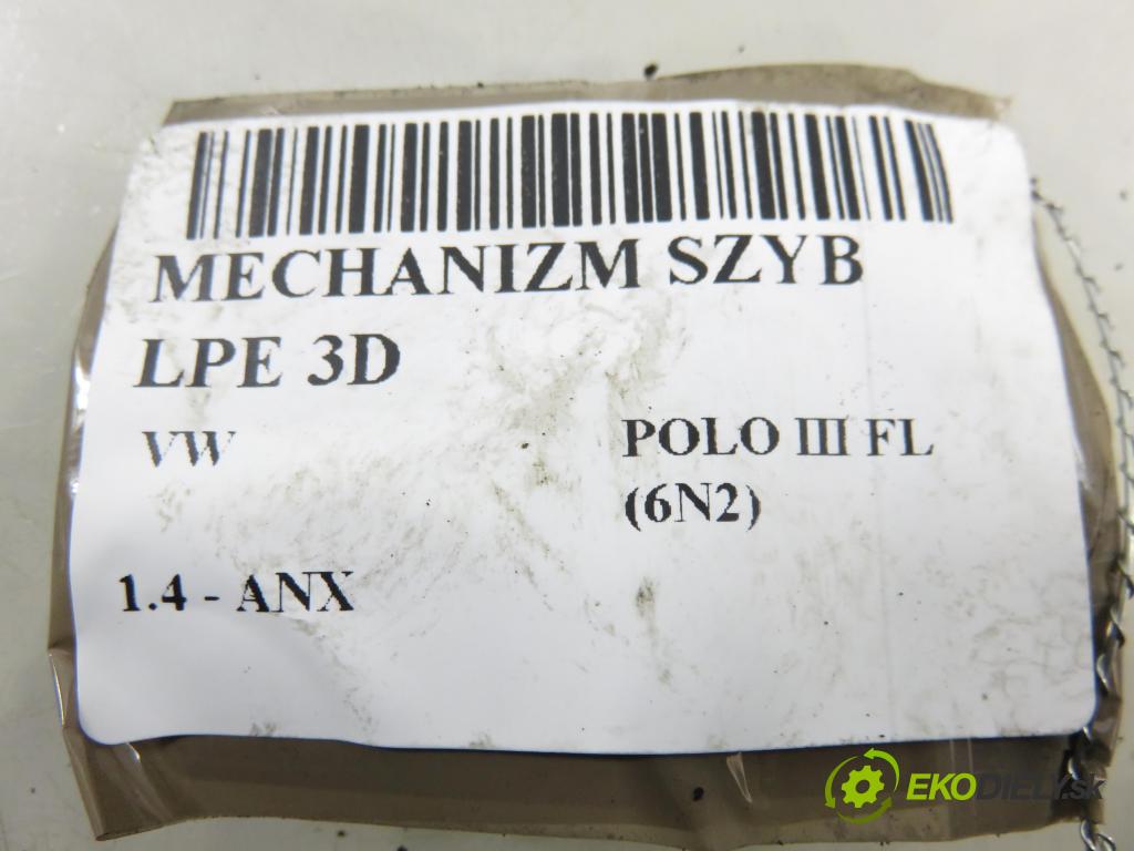 VW POLO (6N2) HB 2000 40,00 1.4 - ANX 1390,00 mechanismus oken 3D 6N3959801D
