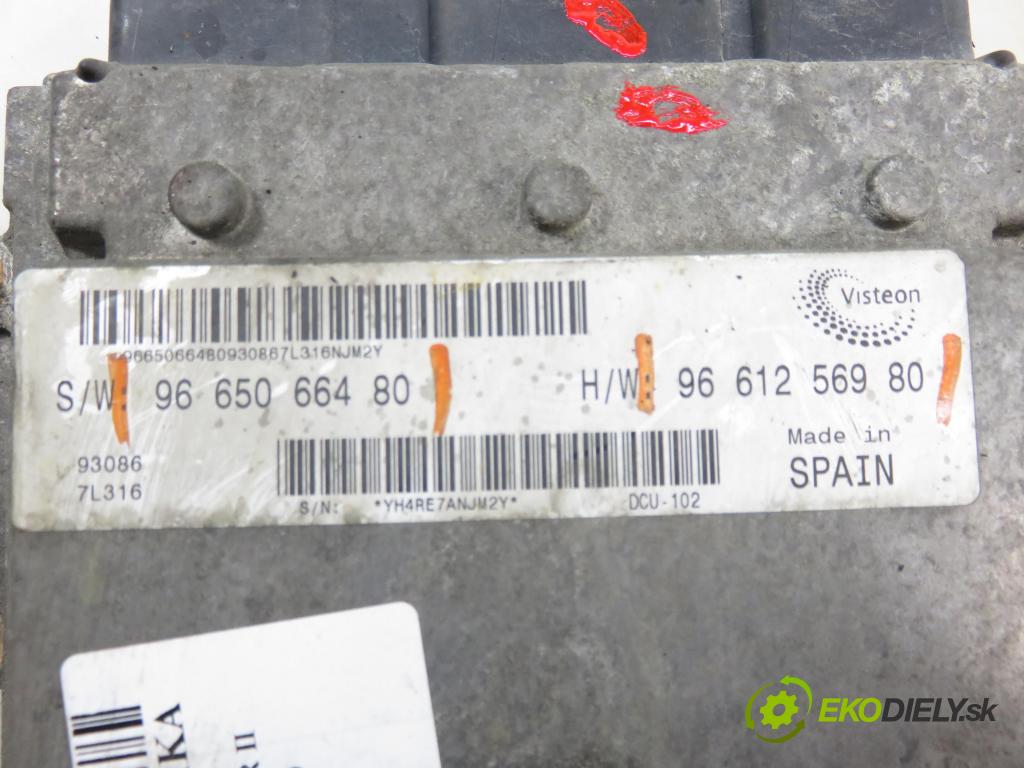 CITROEN JUMPER Skrzynia FURGON 2008 88,00 2.2 HDi 120 - 4HU (P22DTE) 2198,00 Riadiaca jednotka Motor 9665066480 ; 9661256980