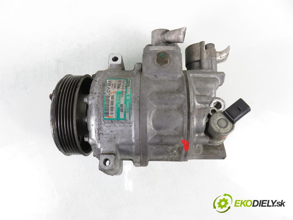 VW GOLF V (1K1) HB 2005 66,00 1.9 TDI PD 90 - BRU 1896,00 KOMPRESOR: klimatizácie 1K0820803G (Kompresor klimatizácie)