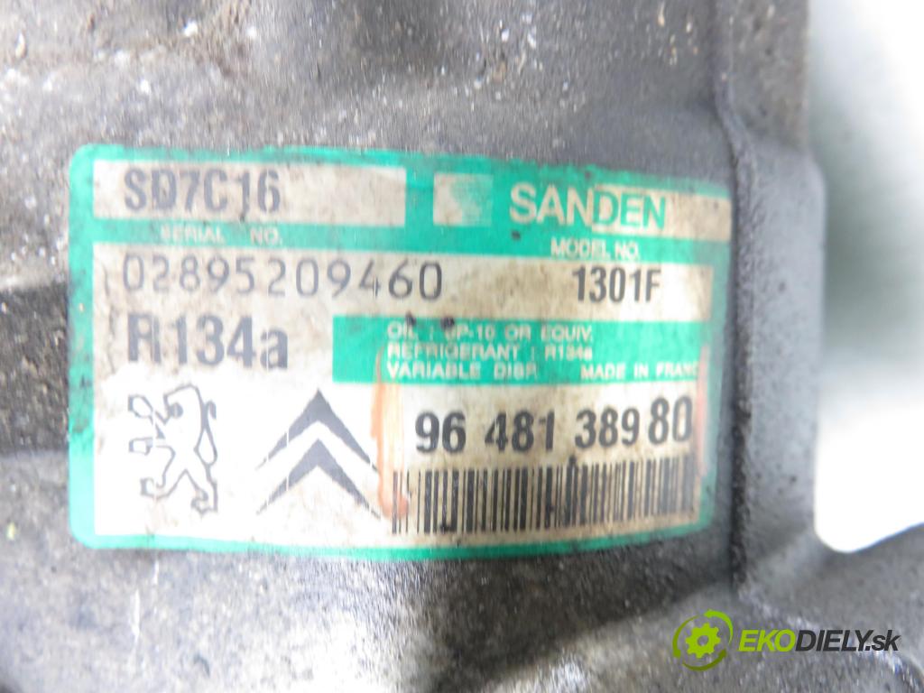 CITROEN C5 II (RC_) SEDAN 2005 100,00 2.0 HDi 136 - RHR (DW10BTED4) 1997,00 KOMPRESOR: klimatizace 9648138980 (Kompresor klimatizace)