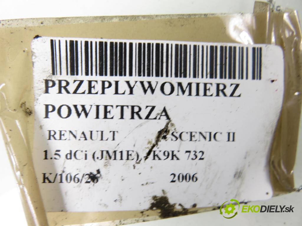RENAULT SCENIC II (JM0/1_) MINIVAN 2006 78,00 1.5 dCi 106 - K9K 732 1461,00 váha vzduchu vzduchu 5WK97008 ; 82002800607C ; H8200300002